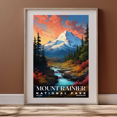 Mount Rainier National Park Poster, Travel Art, Office Poster, Home Decor | S7 - image4